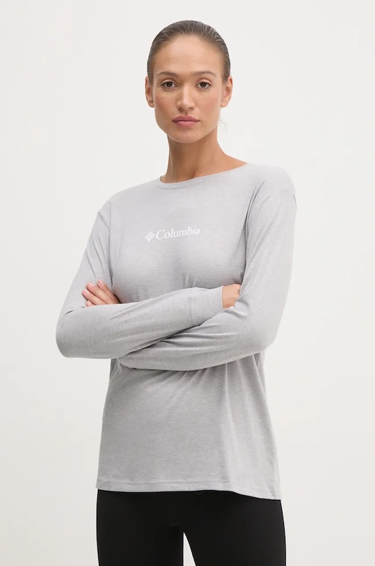 Columbia longsleeve din bumbac North Cascades print gri 2013481