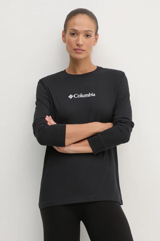 Columbia longsleeve bawełniany North Cascades nadruk czarny 2013481