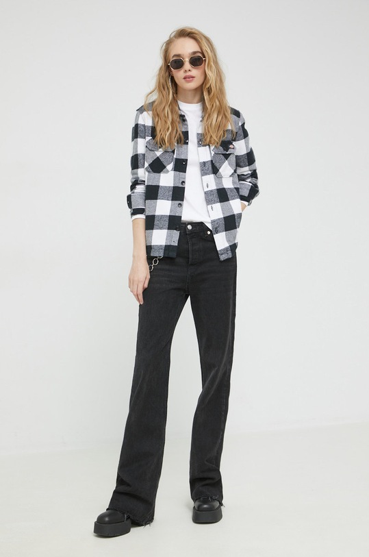 Βαμβακερή μπλούζα με μακριά μανίκια Dickies DK0A4XITWHX1 λευκό AW24