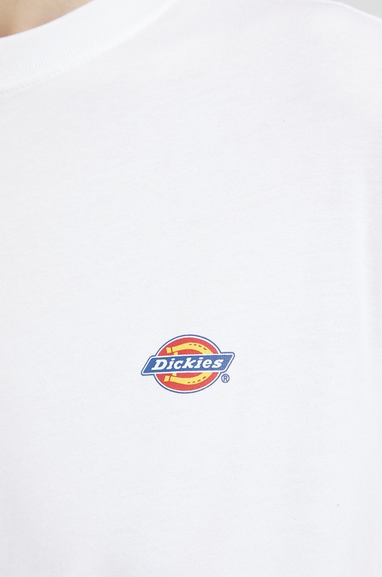 Βαμβακερή μπλούζα με μακριά μανίκια Dickies DK0A4XITWHX1 λευκό