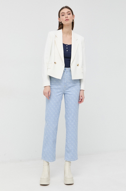 Majica z dolgimi rokavi Guess W2YP46.KBCO2 mornarsko modra SS24