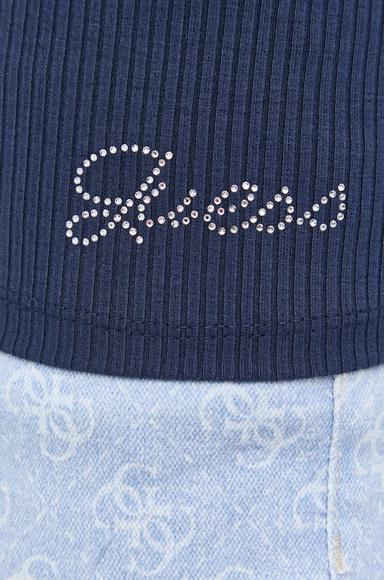 Majica z dolgimi rokavi Guess W2YP46.KBCO2 mornarsko modra