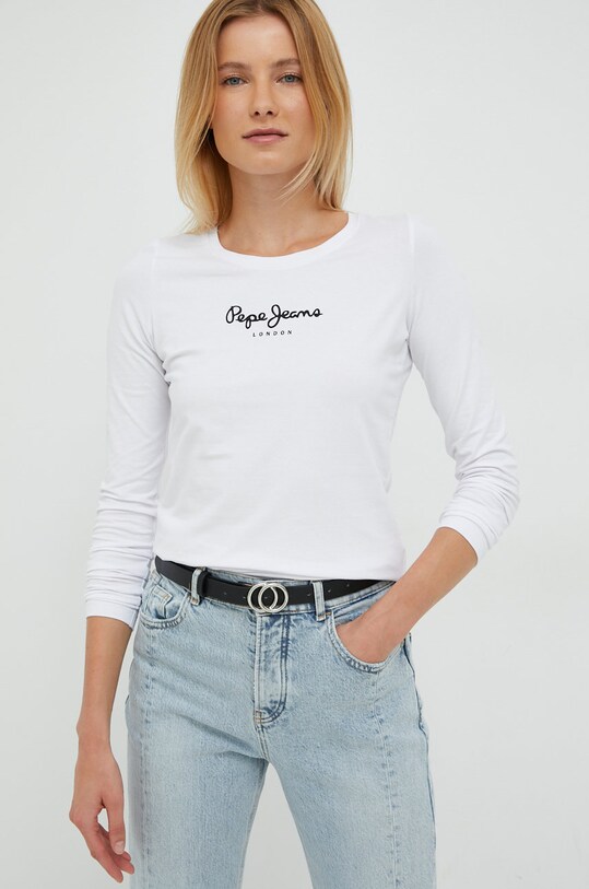Longsleeve Pepe Jeans λευκό PL505203.800