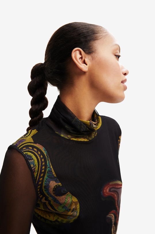 Desigual longsleeve 22WWTK39 czarny AW22