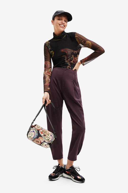 Odzież Desigual longsleeve 22WWTK39 czarny