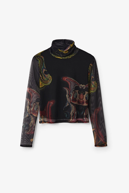 Desigual longsleeve 22WWTK39 czarny