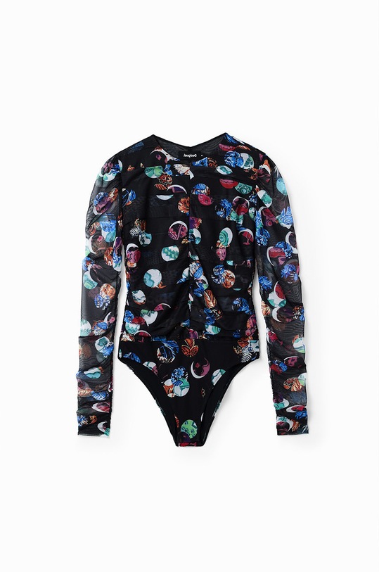 Desigual body wzorzyste czarny 22WWQK24
