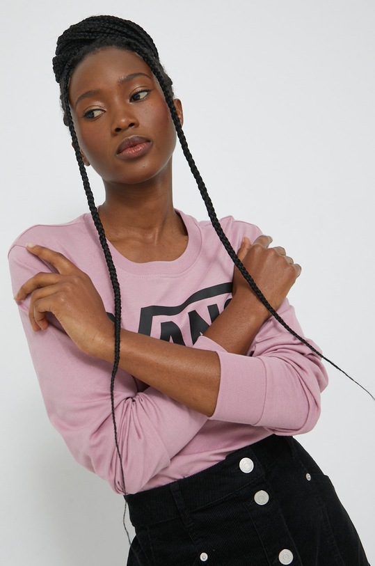 Vans longsleeve bawełniany różowy VN0A47WNBD51
