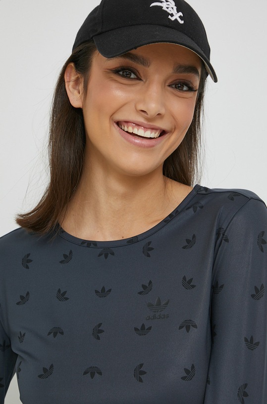 Лонгслів adidas Originals сірий HL9137