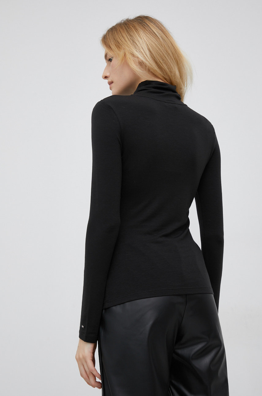 Oblečení Tričko s dlouhým rukávem Tommy Hilfiger WW0WW36138.9BYY černá