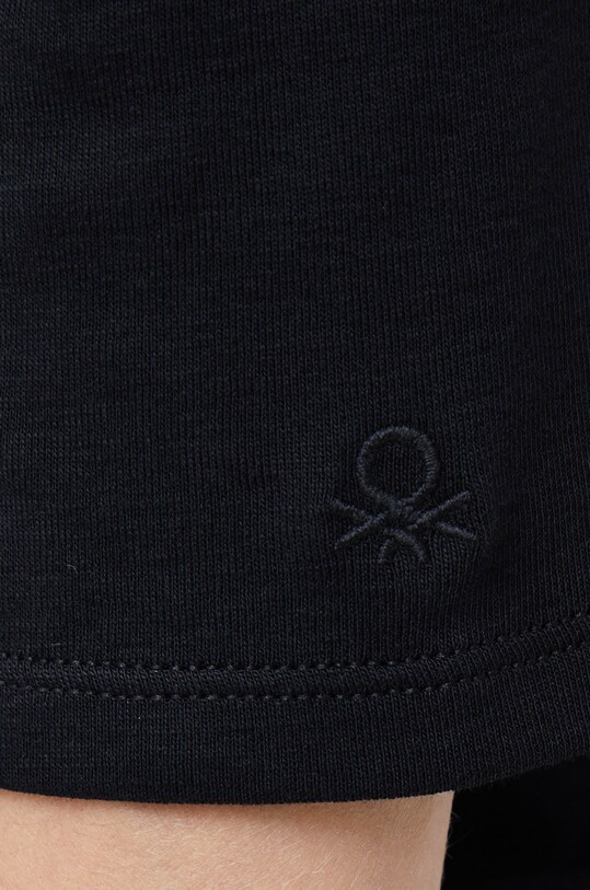 United Colors of Benetton longsleeve din bumbac 3GA2E16A1.100 negru