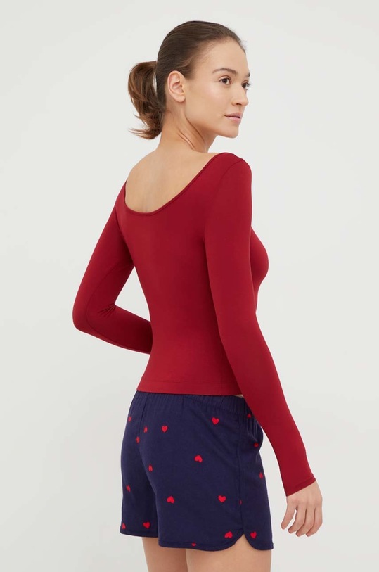 Tričko s dlouhým rukávem Calvin Klein Underwear 000QS6852E.9BYY burgundské AW22