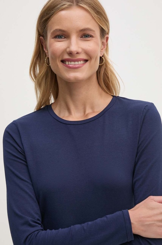 Oblečení Tričko s dlouhým rukávem United Colors of Benetton 3ZQM3M858.100 námořnická modř
