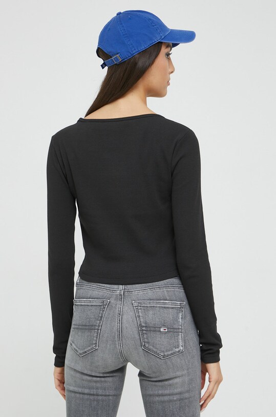 Oblečení Tričko s dlouhým rukávem Tommy Jeans DW0DW14278.9BYY černá