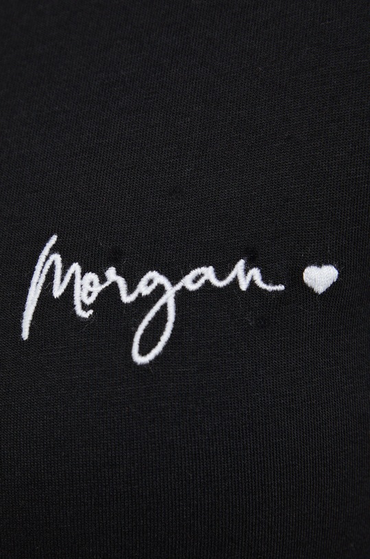 Tričko s dlouhým rukávem Morgan TCOEUR TCOEUR.NOIR.BLANC černá