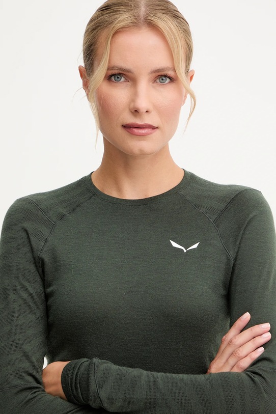Îmbrăcăminte Salewa longsleeve funcțional Cristallo 00.0000028206 verde