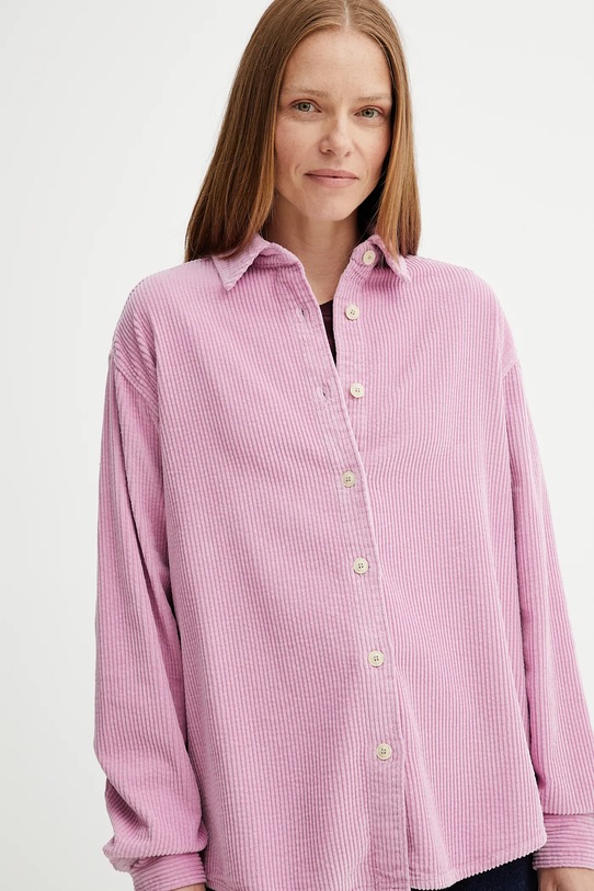 American Vintage longsleeve bawełniany bordowy GAMI28