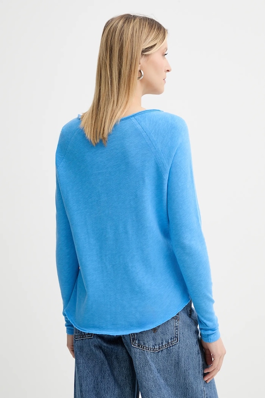 Oblečení American Vintage bavlněné tričko s dlouhým rukávem SON31G fialová