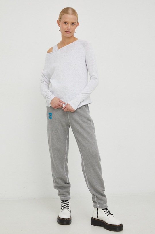 American Vintage longsleeve bawełniany T-SHIRT ML COL BATEAU SON31G szary AA00