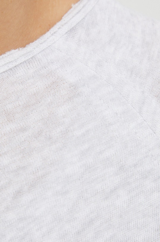 American Vintage longsleeve bawełniany T-SHIRT ML COL BATEAU SON31G szary