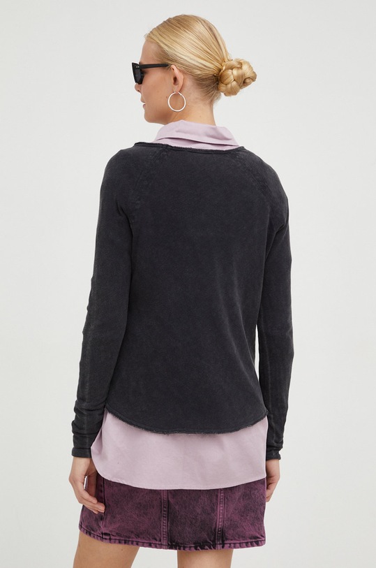 Abbigliamento American Vintage top a maniche lunghe in cotone SON31G nero