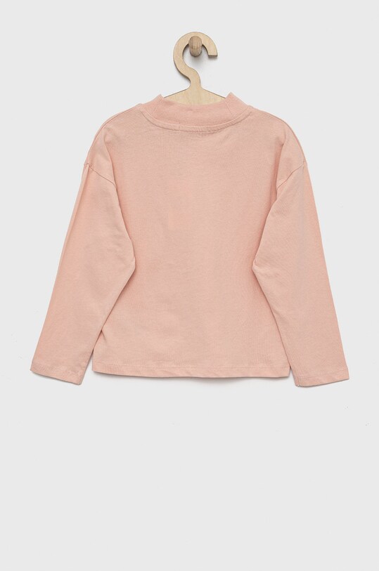 Otroška bombažna majica z dolgimi rokavi Calvin Klein Jeans IG0IG01791.9BYY roza AW22