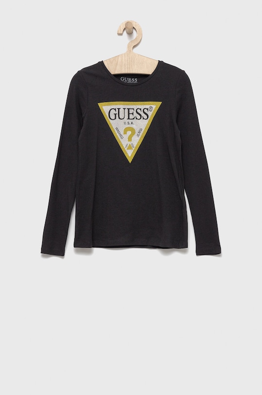 Guess longsleeve dziecięcy aplikacja czarny J2YI50.K6YW1