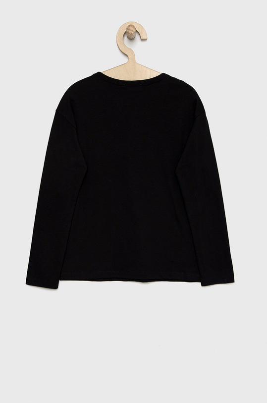 United Colors of Benetton longsleeve bawełniany dziecięcy 3VR5C106T.G czarny AW22