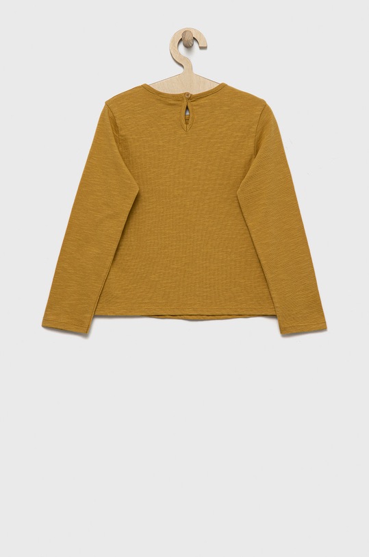 United Colors of Benetton longsleeve bawełniany dziecięcy 3F42G104N.P żółty AW22