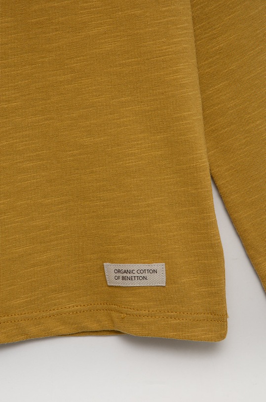Dziewczynka United Colors of Benetton longsleeve bawełniany dziecięcy 3F42G104N.P żółty