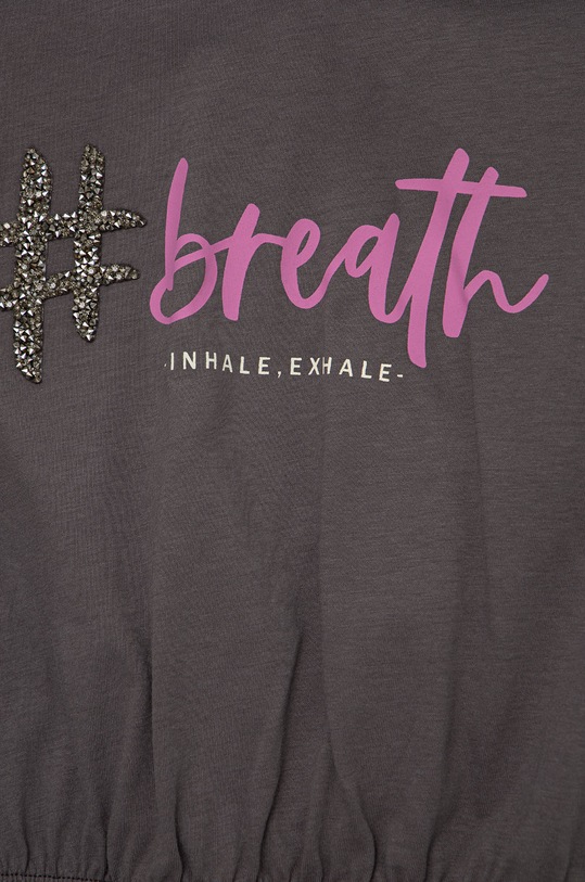 Dziewczynka United Colors of Benetton longsleeve bawełniany dziecięcy 3VR5C106Z.G szary