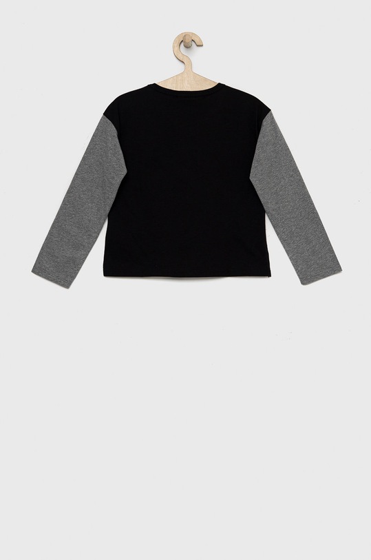 United Colors of Benetton gyerek pamut hosszú ujjú felső 3096C108Z.G fekete AW22