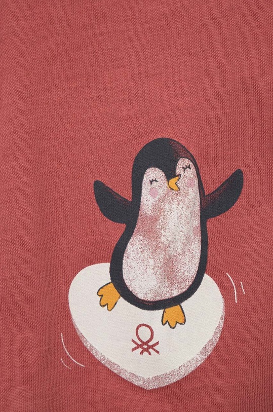 Dziewczynka United Colors of Benetton longsleeve bawełniany dziecięcy 3VR5G106M.P różowy