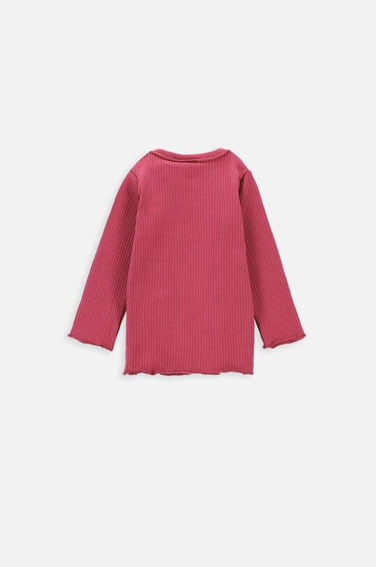 Tričko s dlhým rukávom pre bábätká Coccodrillo ZC2143105WON burgundské AW23