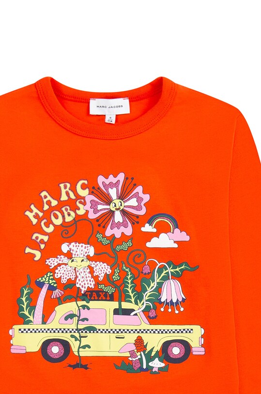 Dziewczynka Marc Jacobs longsleeve bawełniany dziecięcy W15622.G.114.150 czerwony