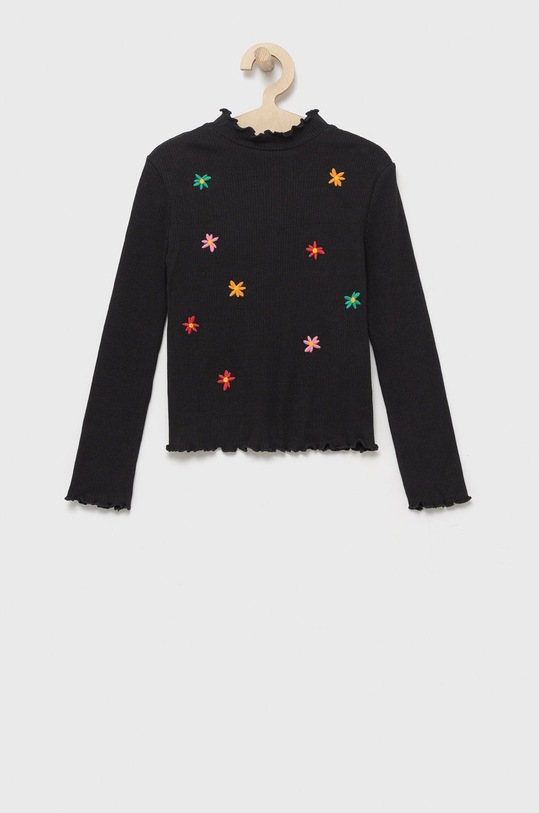 Desigual longsleeve bawełniany 22WGTK18 czarny AW22