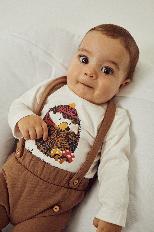 Otroška bombažna majica z dolgimi rokavi zippy 2-pack 22V.1901ZT