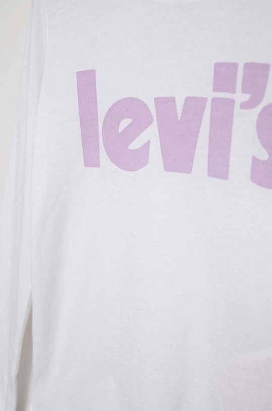 Dziewczynka Levi's longsleeve bawełniany dziecięcy 3EG551. biały