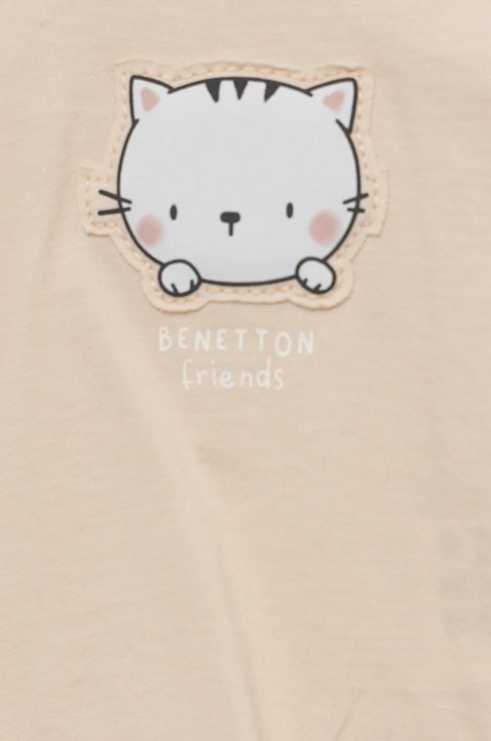 Chłopiec United Colors of Benetton longsleeve bawełniany dziecięcy 3ATNA100W.W różowy