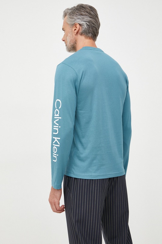 Одяг Бавовняний лонгслів Calvin Klein K10K109737.9BYY бірюзовий