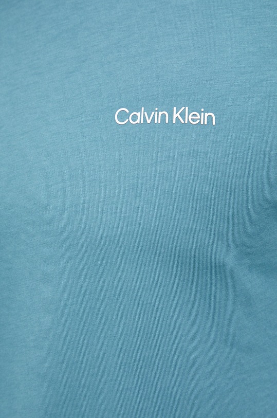 Бавовняний лонгслів Calvin Klein K10K109737.9BYY бірюзовий