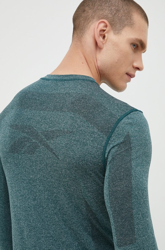 Лонгслив для тренировок Reebok United By Fitness Speed Myoknit slim зелёный HK0000