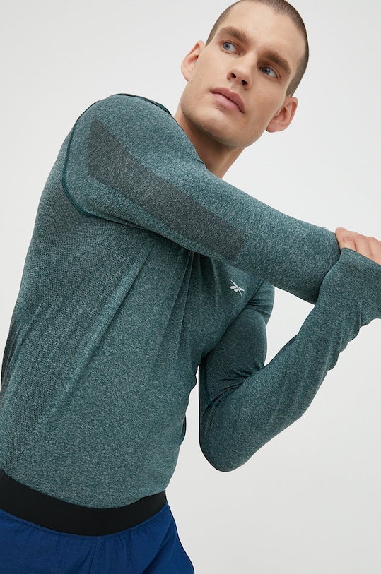 Tréningové tričko s dlhým rukávom Reebok United By Fitness Speed Myoknit zelená HK0000