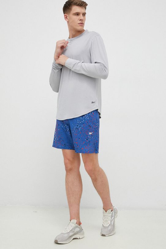 Tréningové tričko s dlhým rukávom Reebok HG6728 sivá AW22