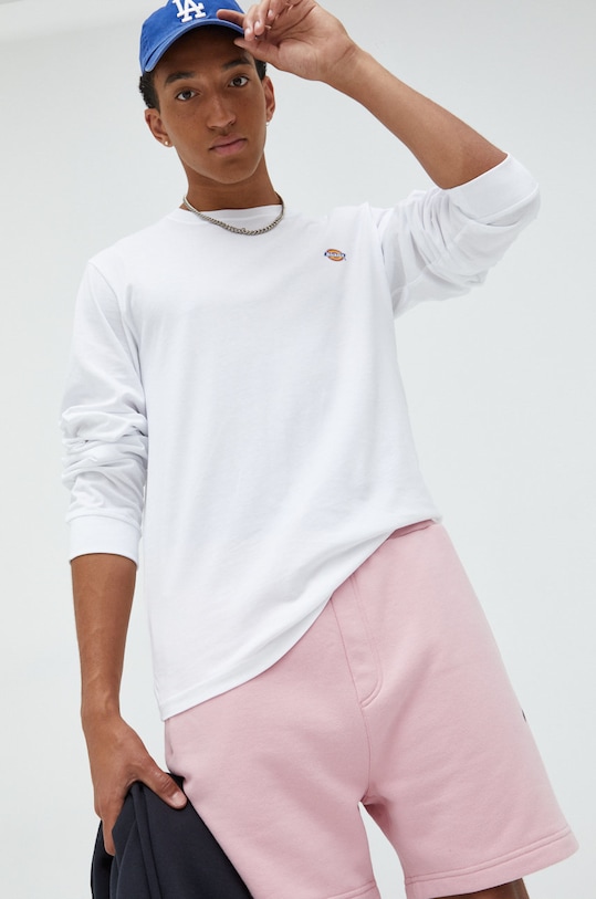 Dickies longsleeve din bumbac uni alb DK0A4Y4RWHX1