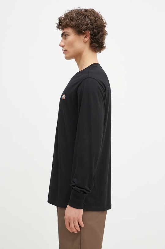 Памучна блуза с дълги ръкави Dickies DK0A4Y4RBLK1 черен AW22