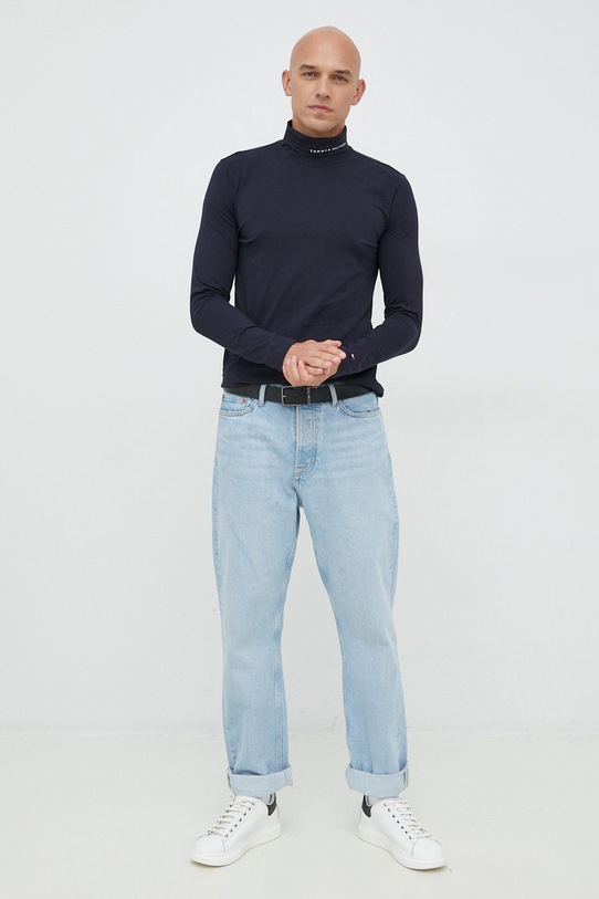Tommy Hilfiger longsleeve MW0MW28787.9BYY granatowy AW22
