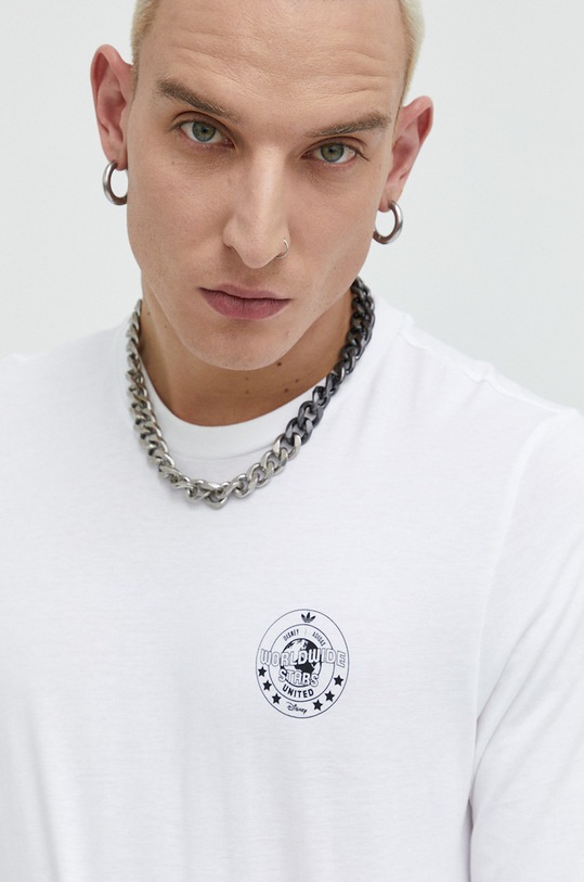 adidas Originals longsleeve bawełniany x Disney biały HN4521