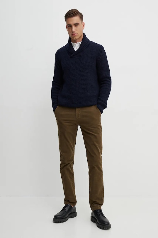 Βαμβακερή μπλούζα με μακριά μανίκια BOSS 50468392 λευκό AA00