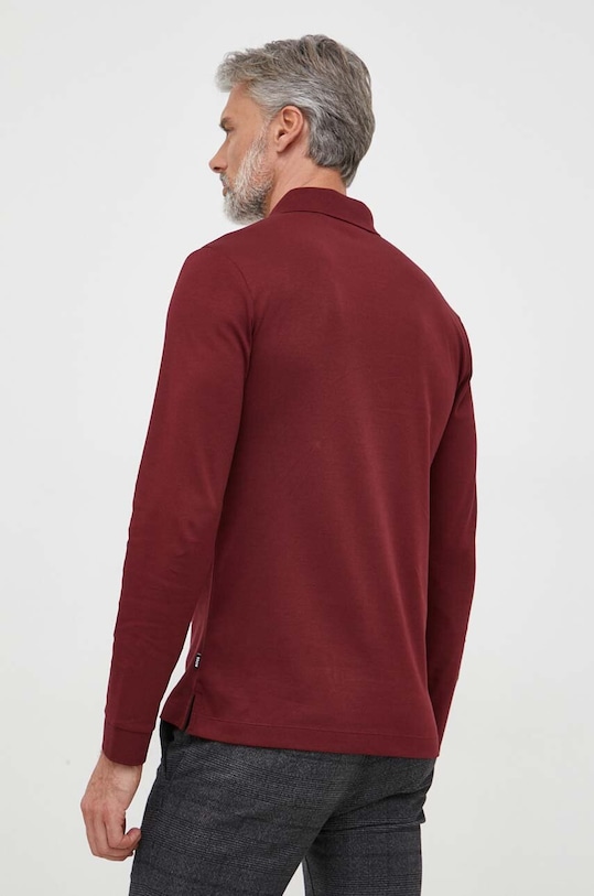 Odzież BOSS longsleeve bawełniany 50468392 bordowy